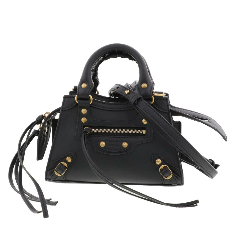 BALENCIAGA Neo City Bag Handbag Black A
